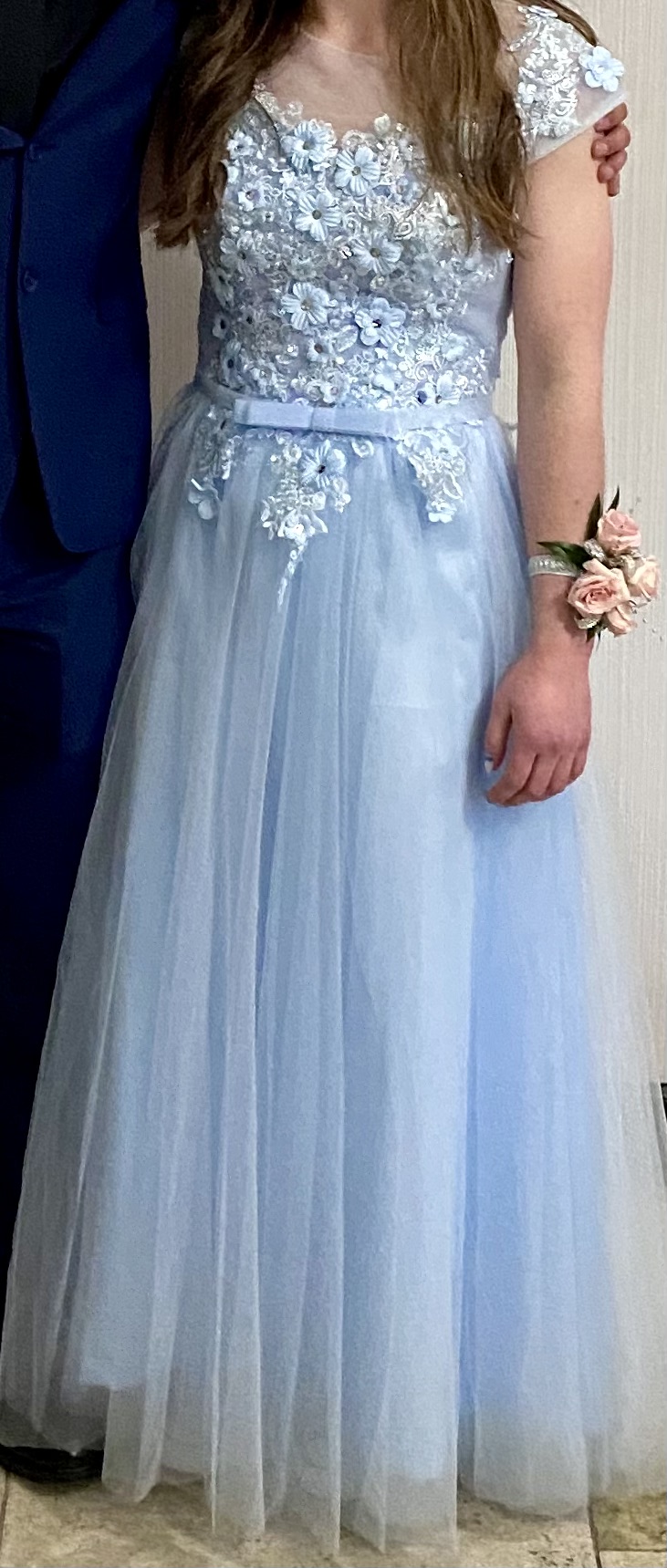 is grace prom dresses legit Meadow Lilac A Line Off the Shoulder Lace Tulle Prom Dress With Slit Lilac / 6