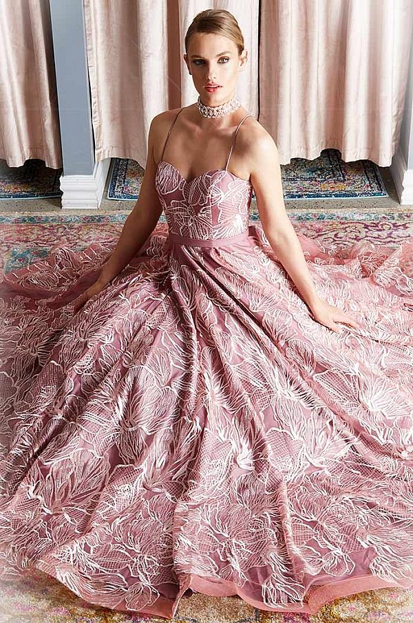 fifteen dresses stores Long Sleeve Pearl Pink Off The Shoulder Quinceanera Dress with Hand-made Flower, Pink / 4 main image 0